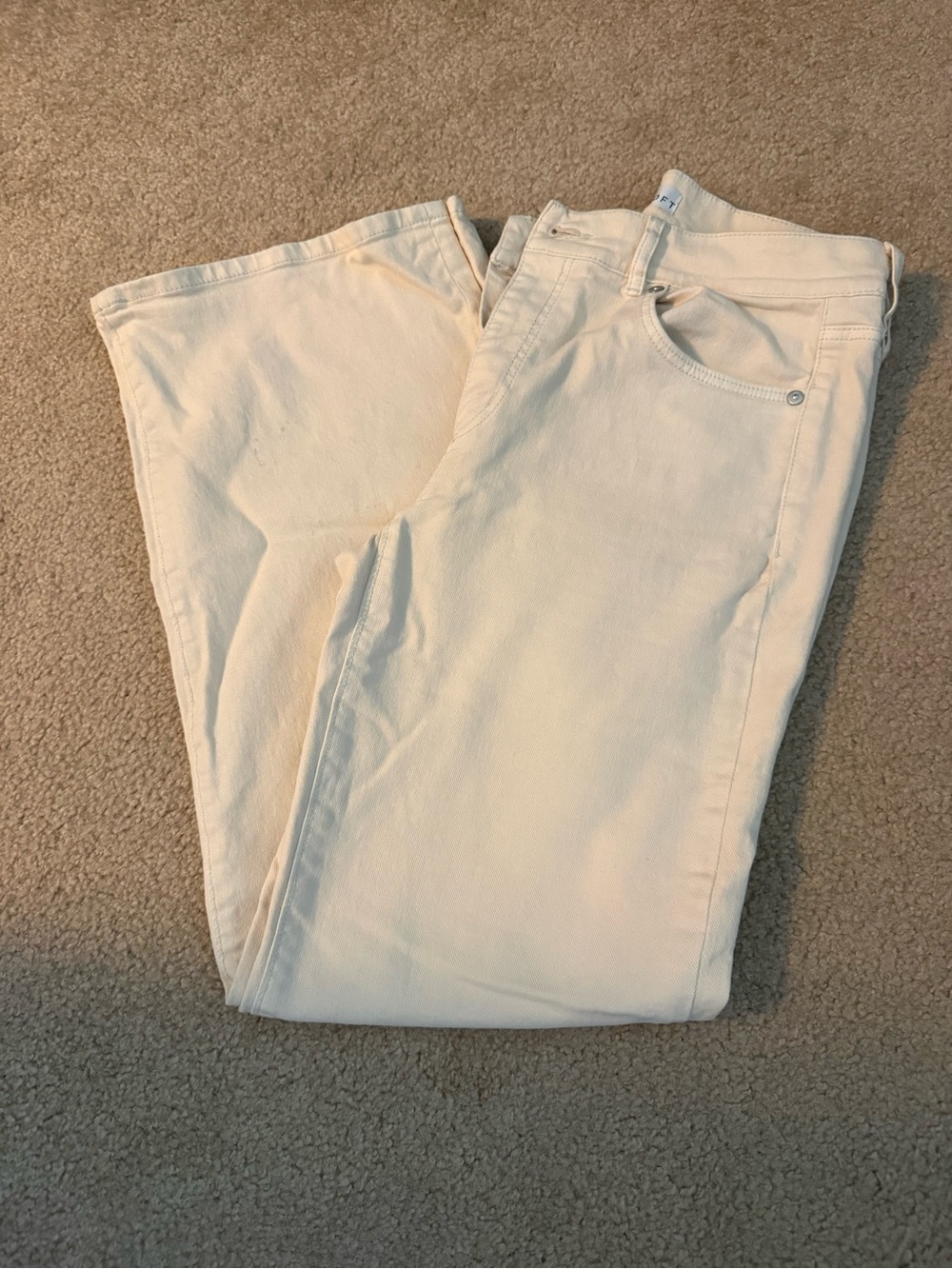 Loft size 26 Women’s Ecru / Cream wide-Leg Jeans